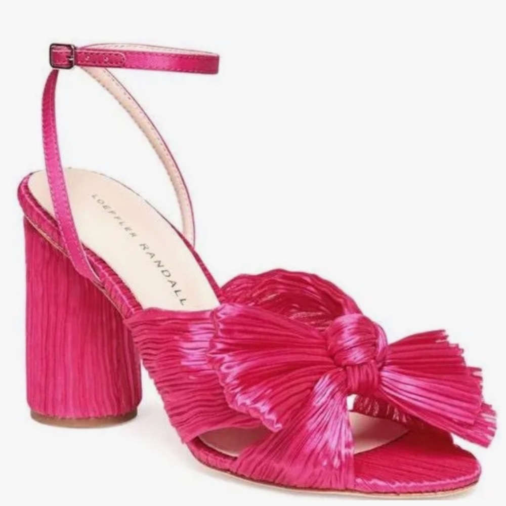 Loeffler Randall Fuschia Camellia Block Heels